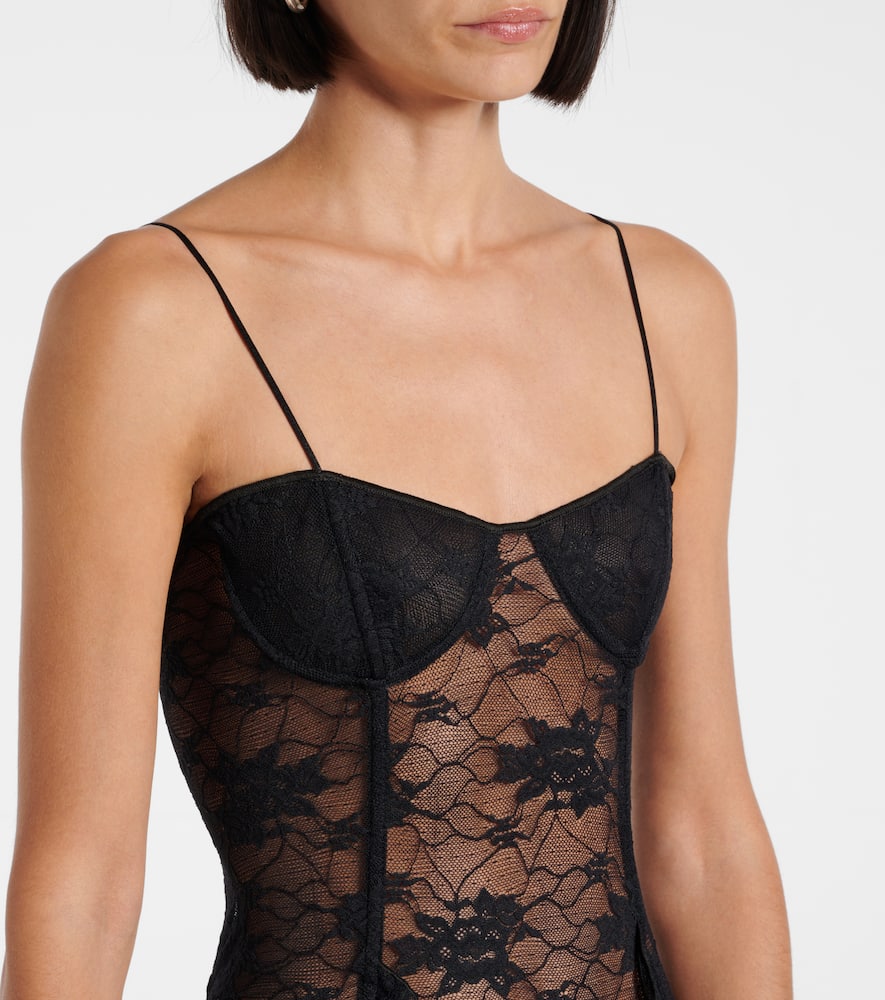 Oséree Ruffled lace minidress
