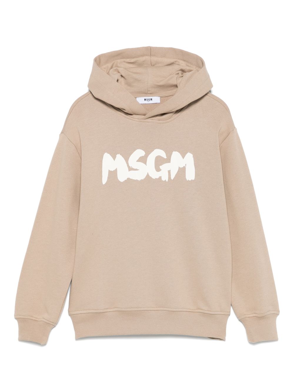 Logo-print hoodie - Neutrals