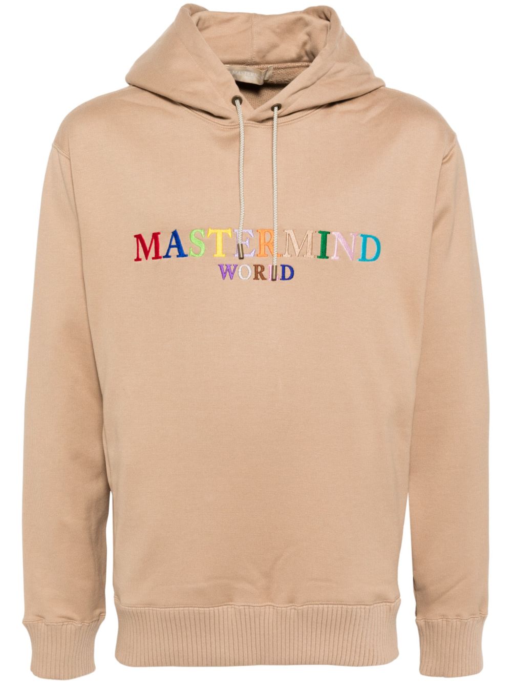 Embroidered logo hoodie - Brown
