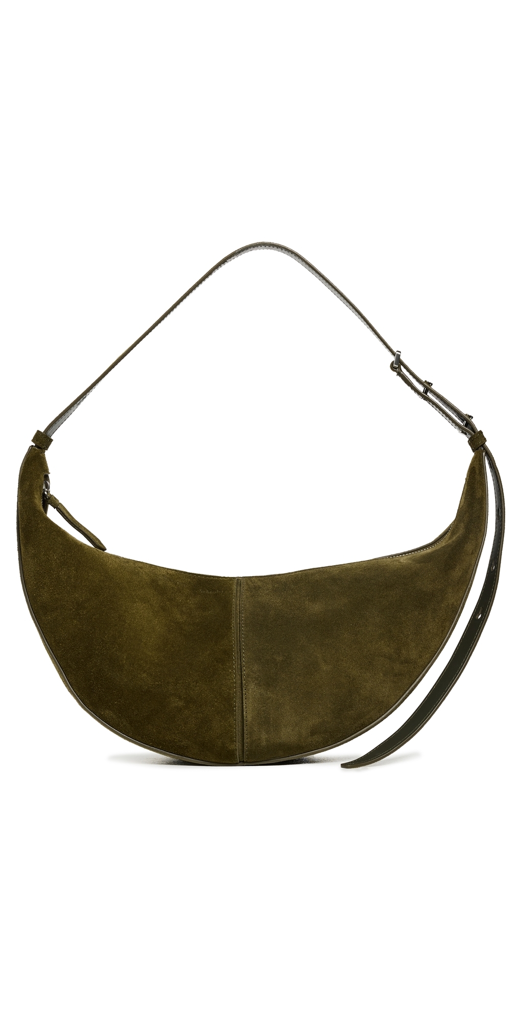 Slide Bag in Soft Suede Olive One Size