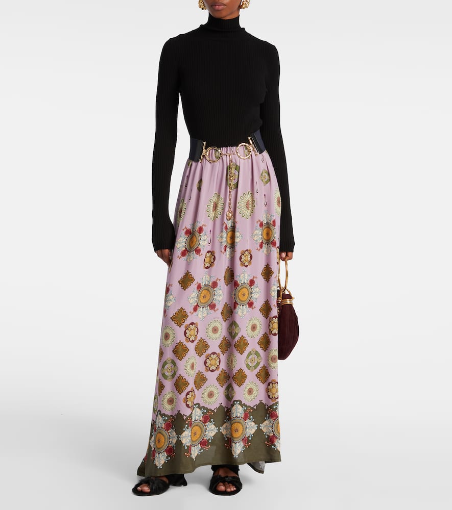 Lunaria Foulard printed maxi dress