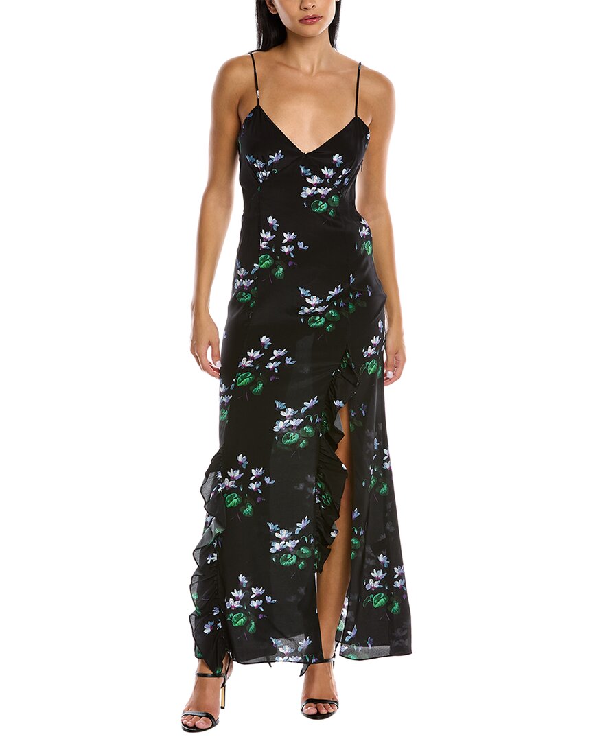 Ruffle Cami Silk Maxi Dress
