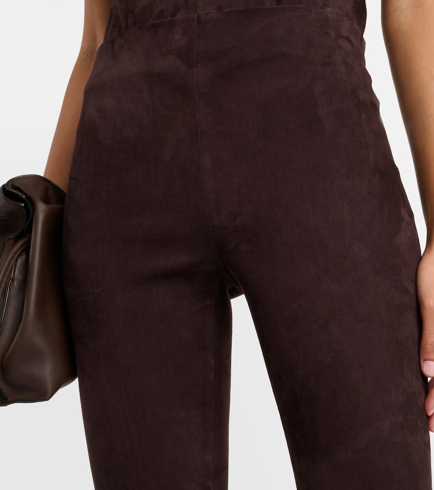 Cherilyn high-rise suede flared pants