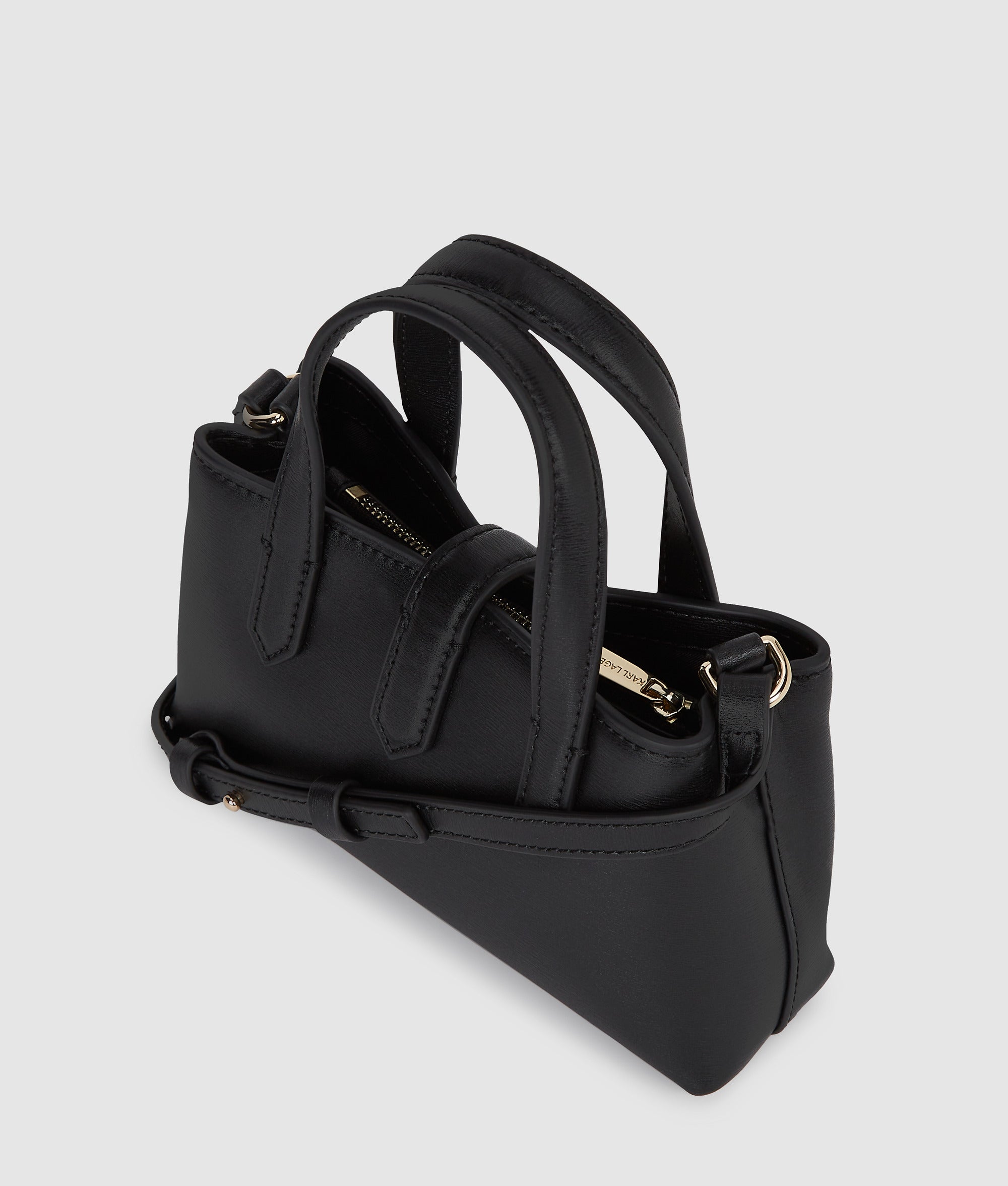Karl Lagerfeld - K/autograph Mini-umhängetasche Mit Vorhängeschloss, Damen, Schwarz/gold, Größe: One