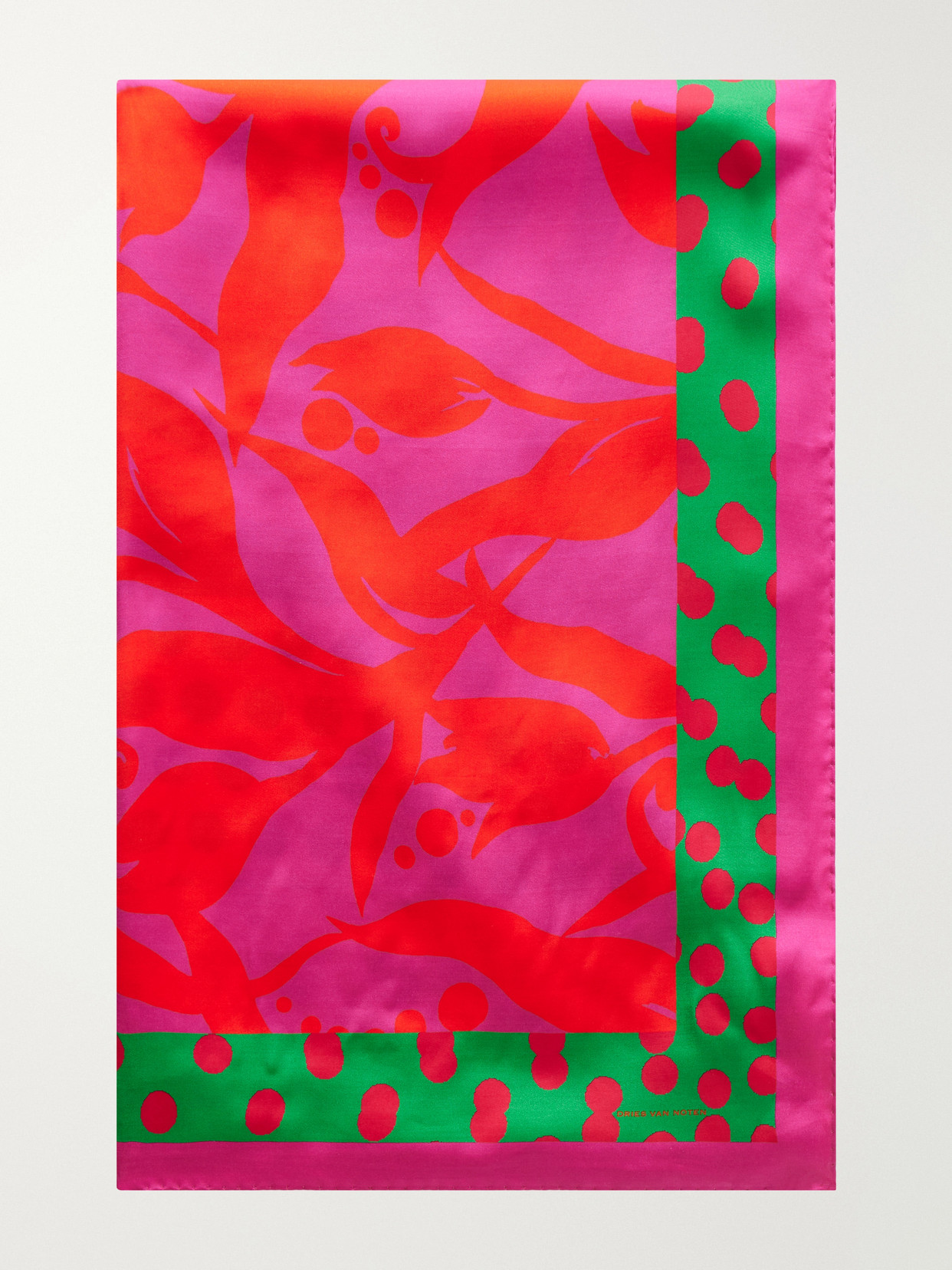 Polka-dot Printed Twill Scarf - Multi