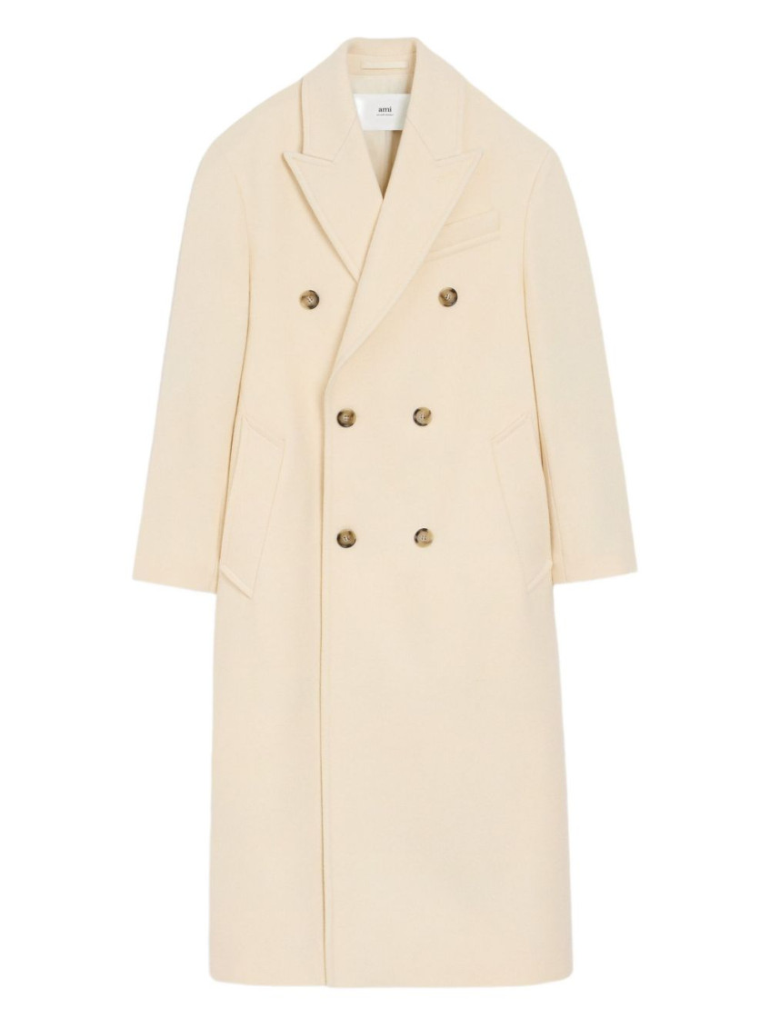 Double-Breasted Coat Coats And Trench Coats White