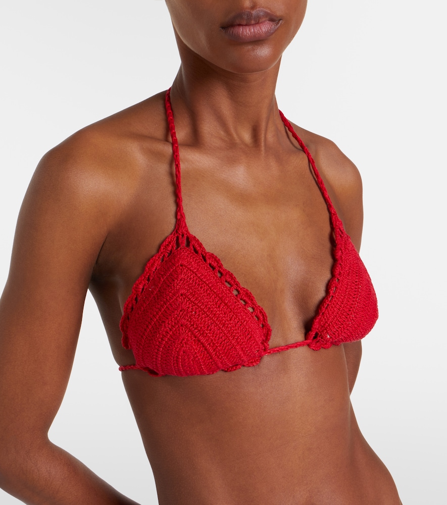 Crochet cotton bikini top