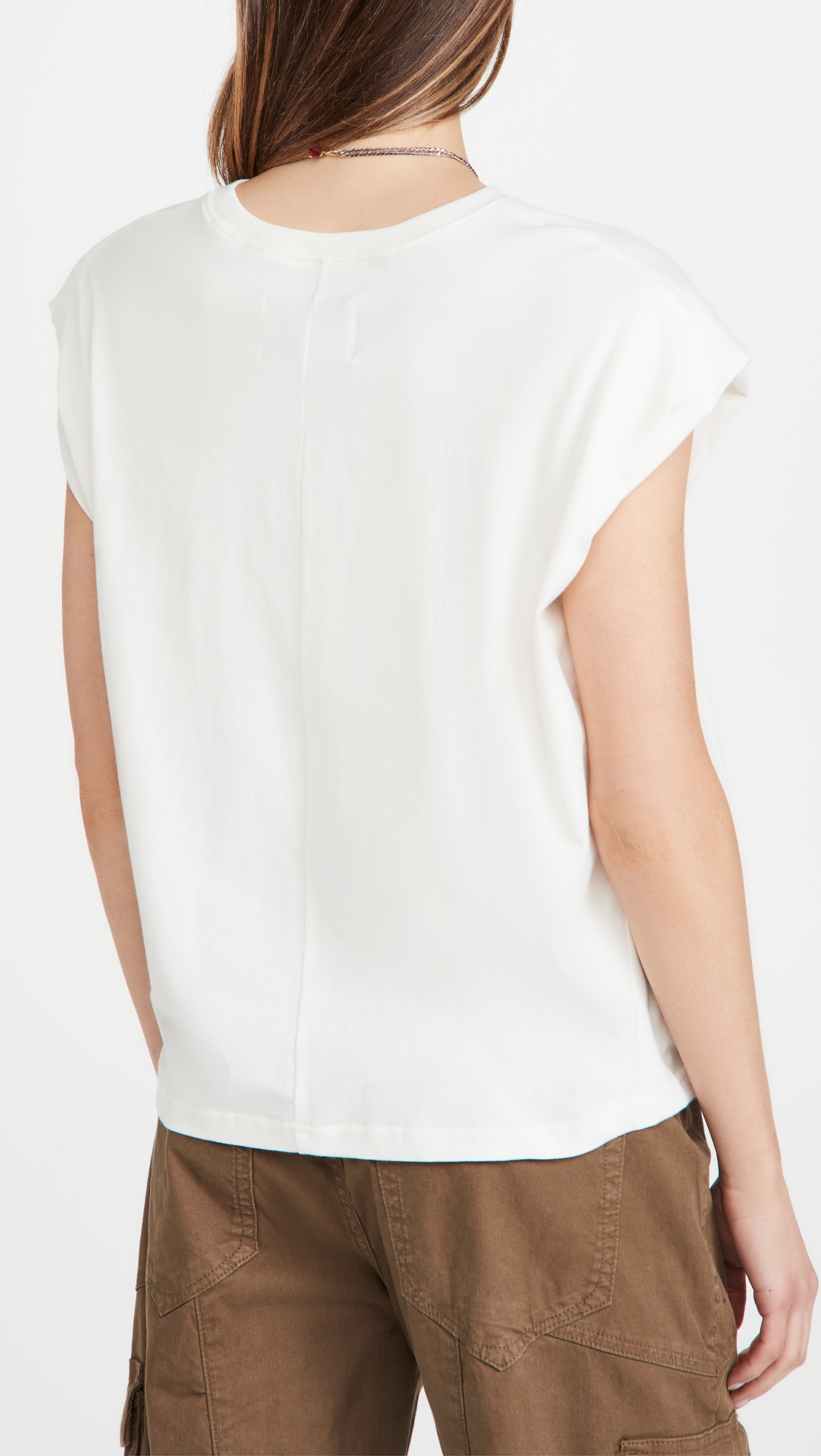 Trina Muscle Tee White Sand