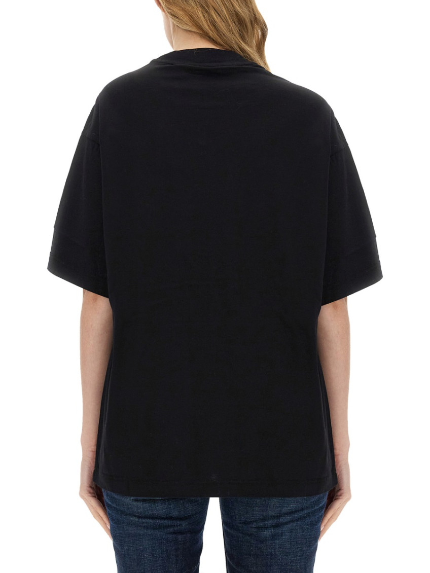 Ski Club-print cotton T-shirt - Black