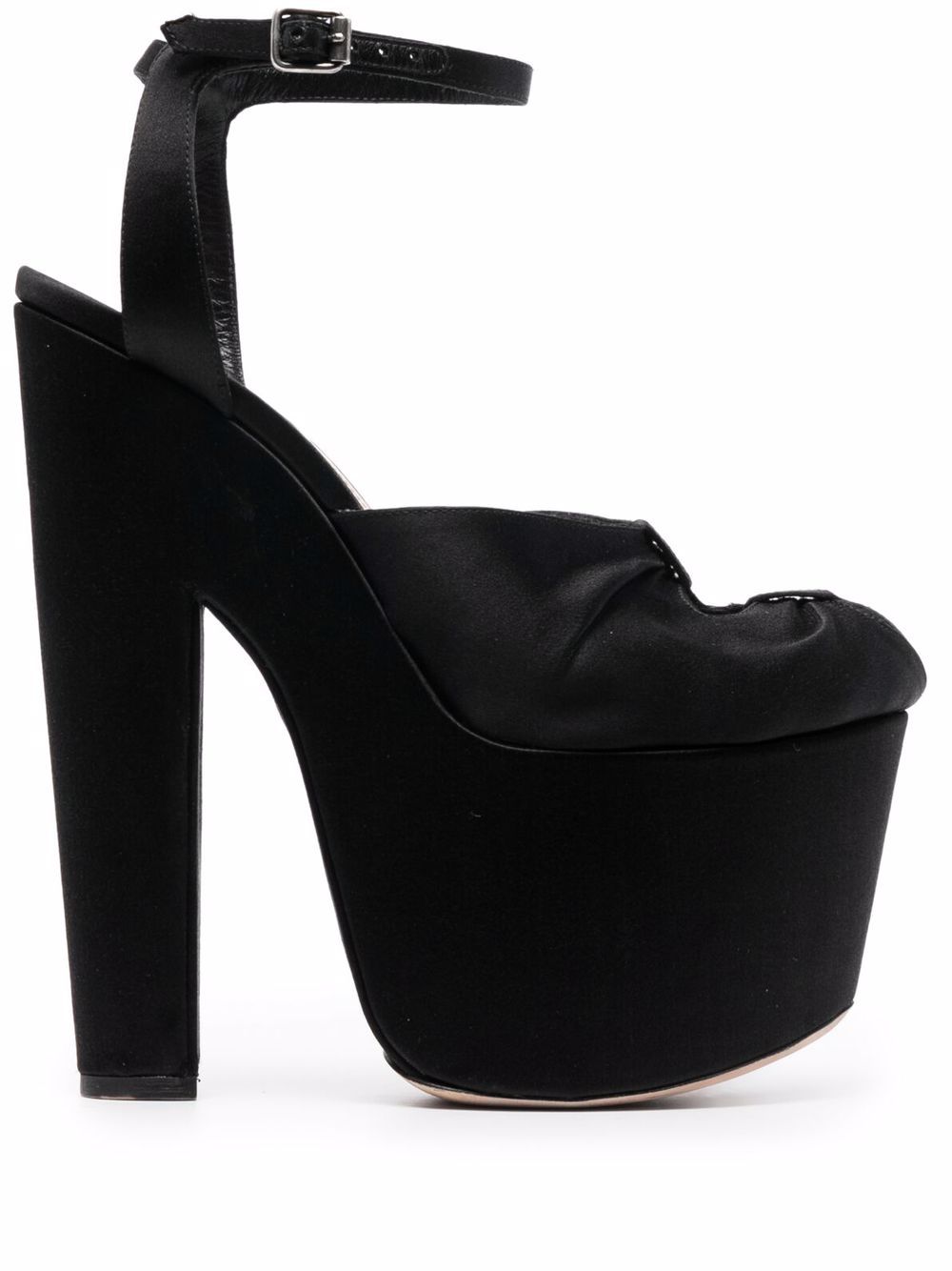 Cut-out platform heels - Black