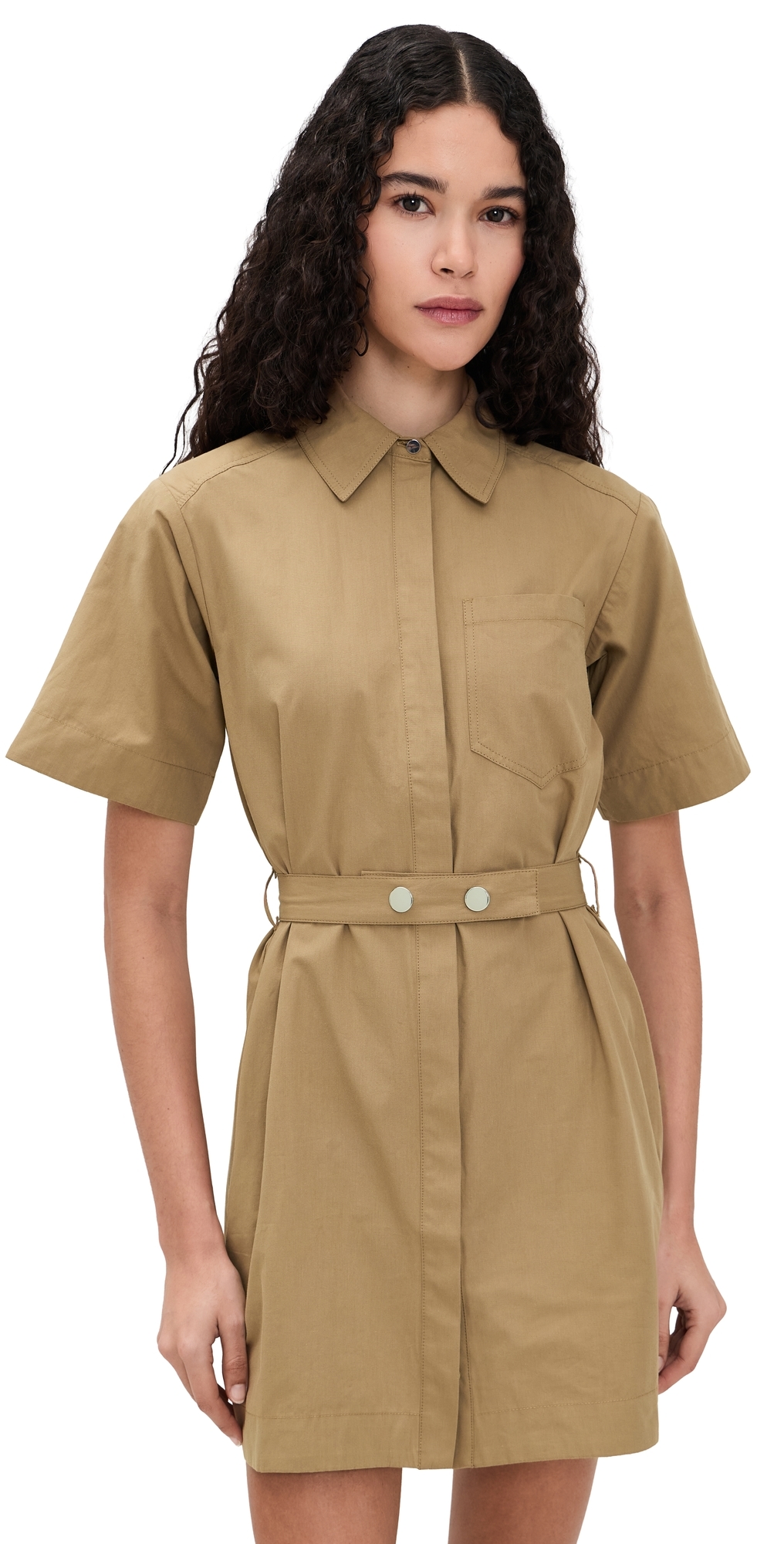 Reign Poplin Dress Camel