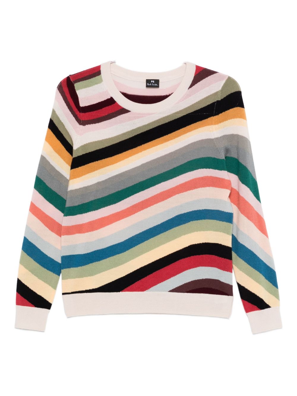 Striped merino jumper - Yellow