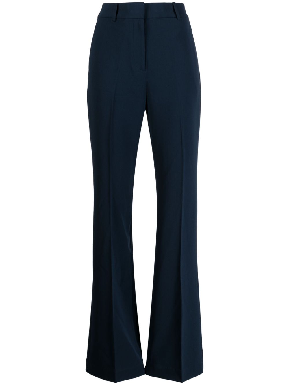 Pressed-crease flared trousers - Blue
