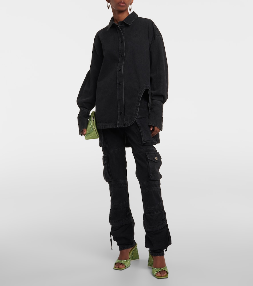 Low-rise straight cargo jeans