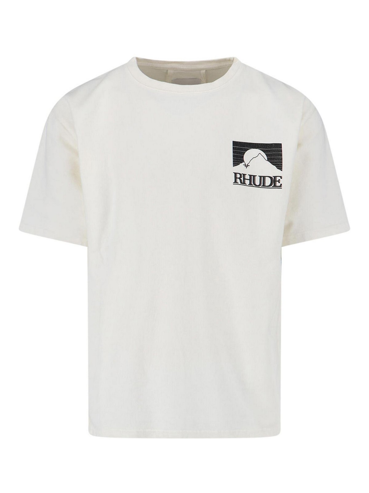 White Crewneck Graphic T-Shirt