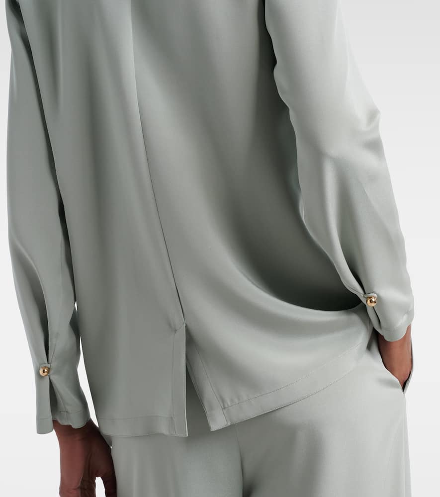 Aedo silk-blend satin shirt
