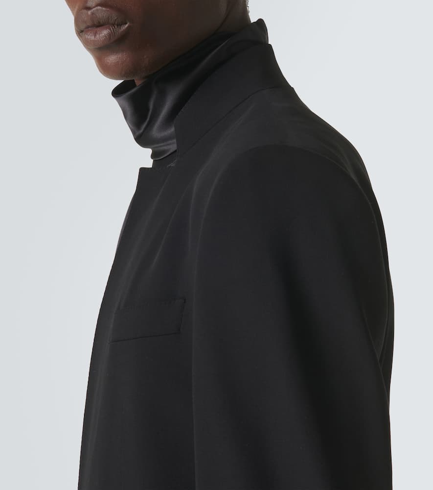 Wool-blend gabardine blazer