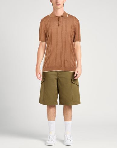 Man Sweater Light brown Size 42 Linen, Cotton