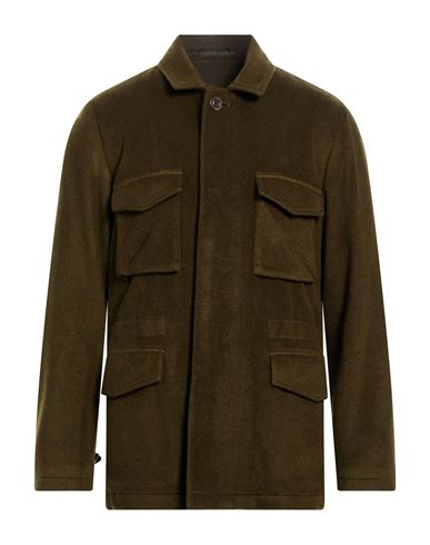 Man Jacket Military green Size 38 Cashmere