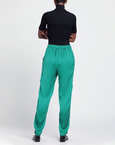 Forte_forte Woman Pants Emerald green Size 0 Viscose, Silk