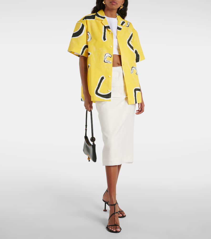 La Chemise Jean printed cotton bowling shirt