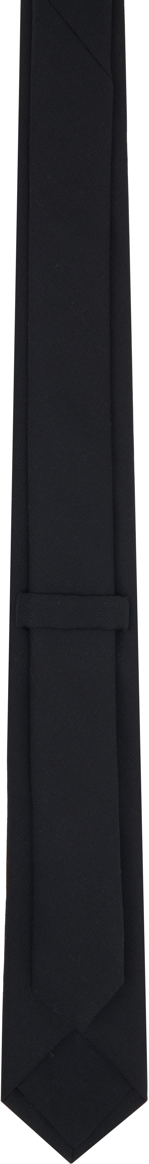 Black Virgin Wool Tie
