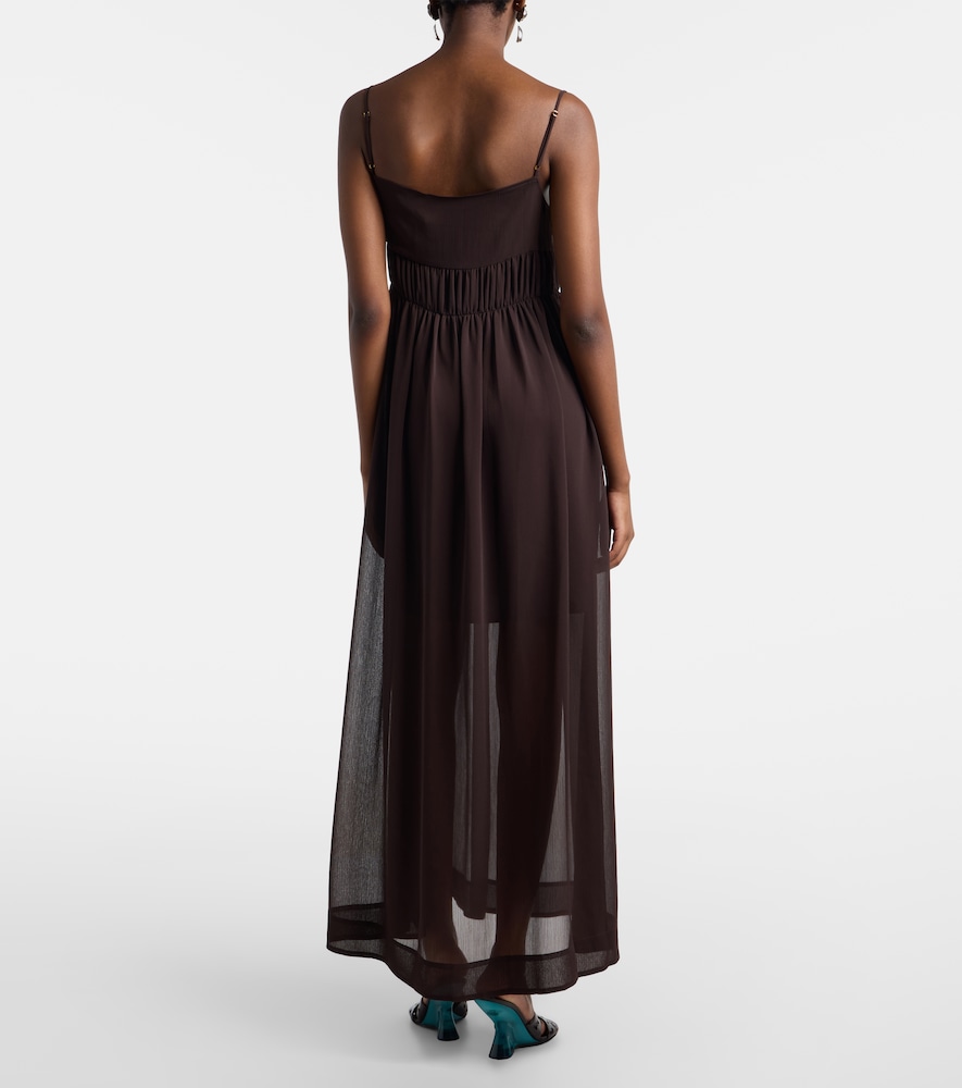 Sequined chiffon maxi dress