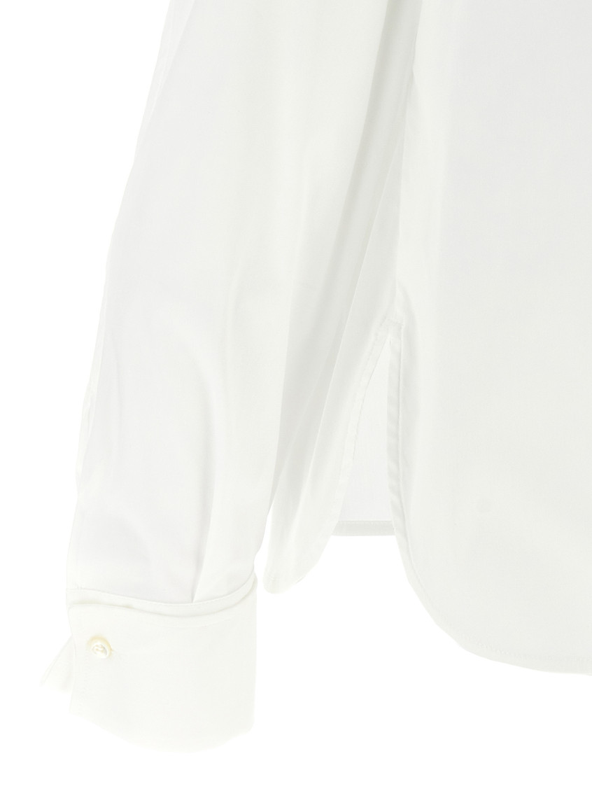 Monili-trim concealed-fastening shirt - White