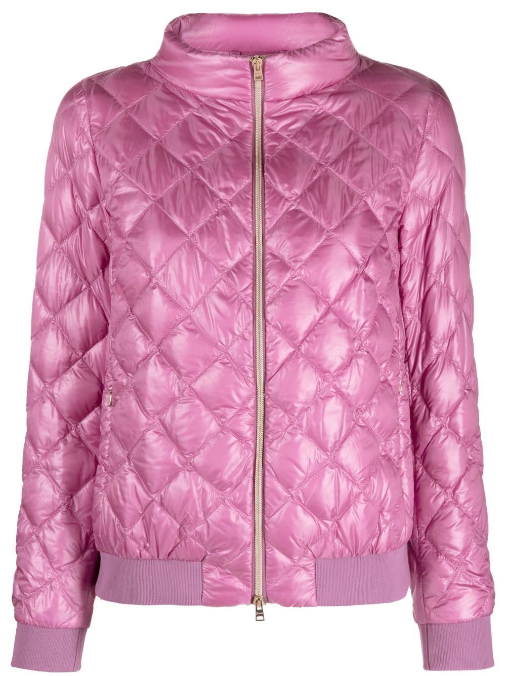 Diamond-quilted bomber jacket - Purple