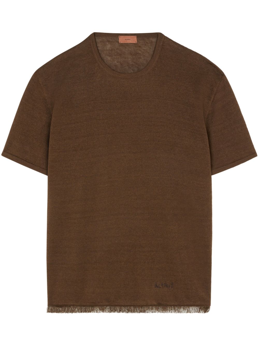 Linen knitted T-shirt - Brown