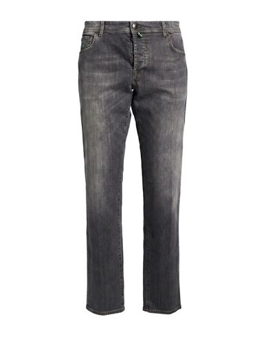 Man Jeans Black Size 36 Cotton, Elastane