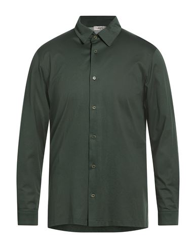 Roberto P Luxury Man Shirt Dark green Size L Cotton
