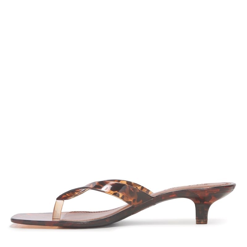 Women's Tracie J Thong Kitten Heel Sandals (Tortoise)