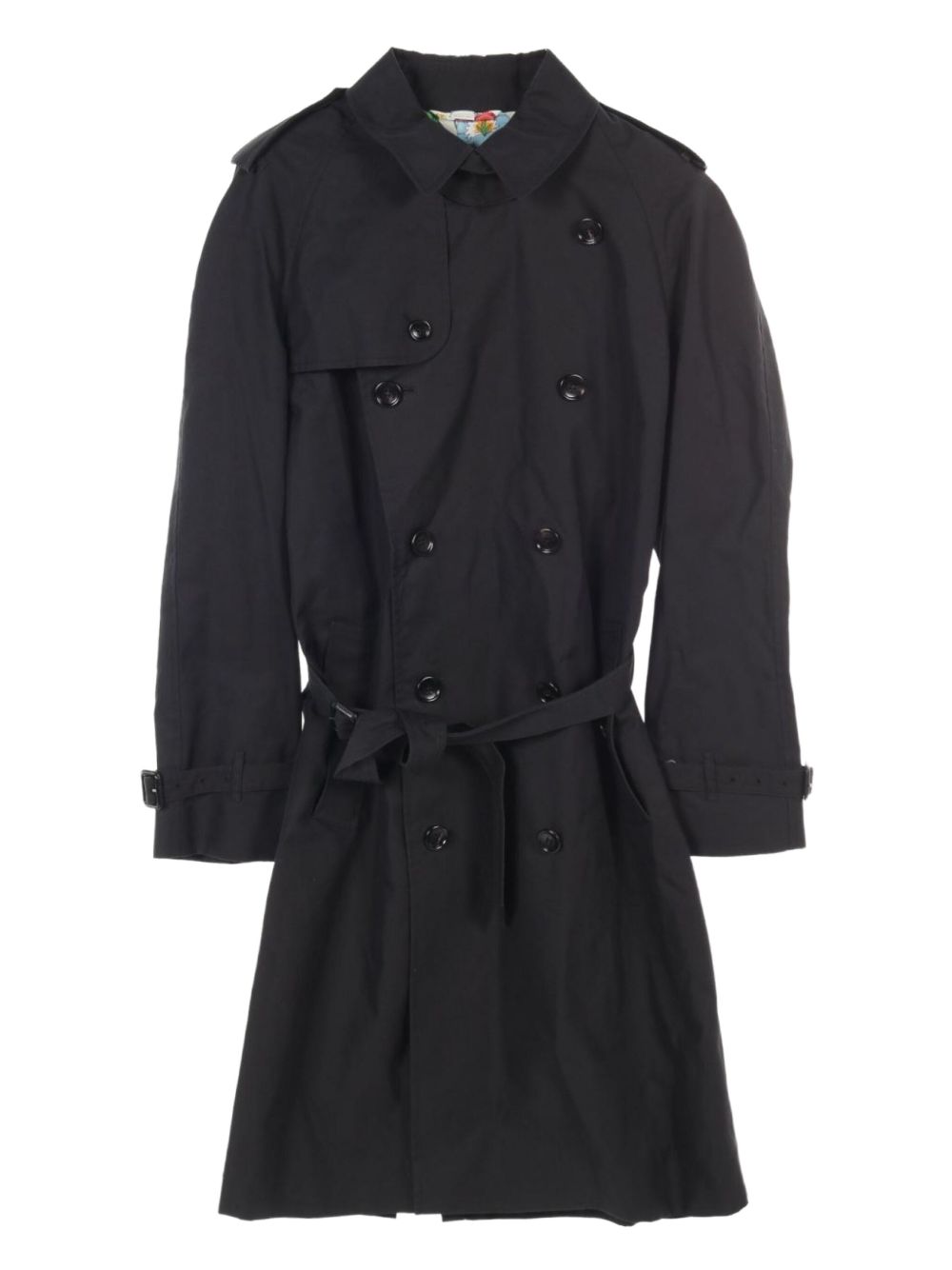 2010s cotton-blend trench coat - Black