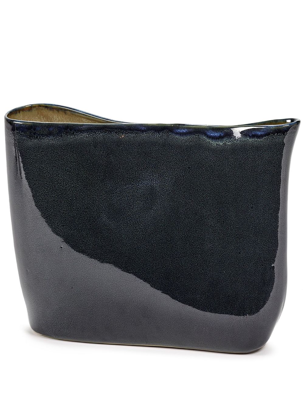 Terre des Rêves glazed-finish vase (25cm) - Blue