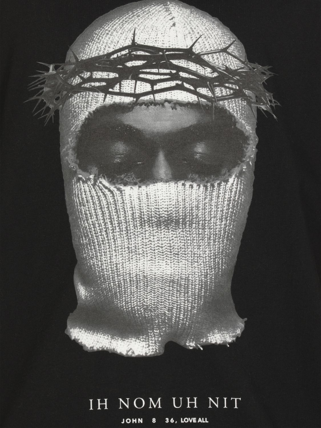 Ih Nom Uh Nit mask-print T-shirt - Grey