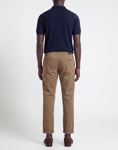 Man Pants Light brown Size 40 Cotton, Polyester, Elastane