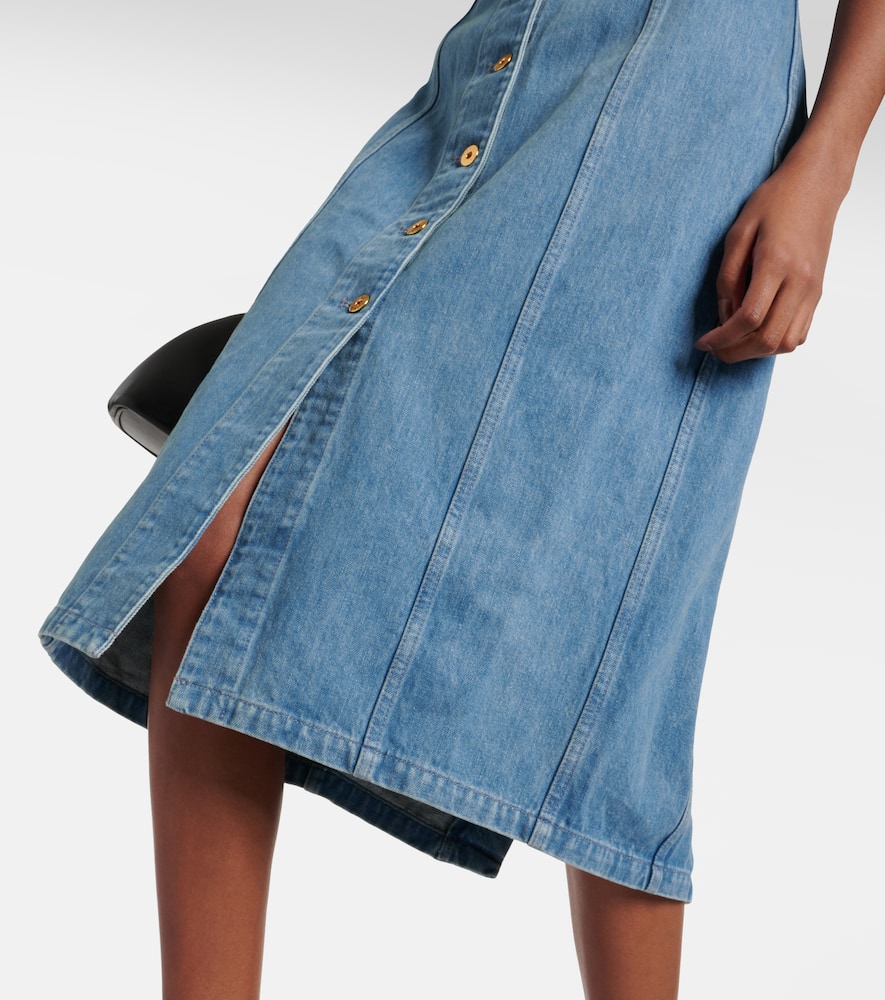 Denim midi dress