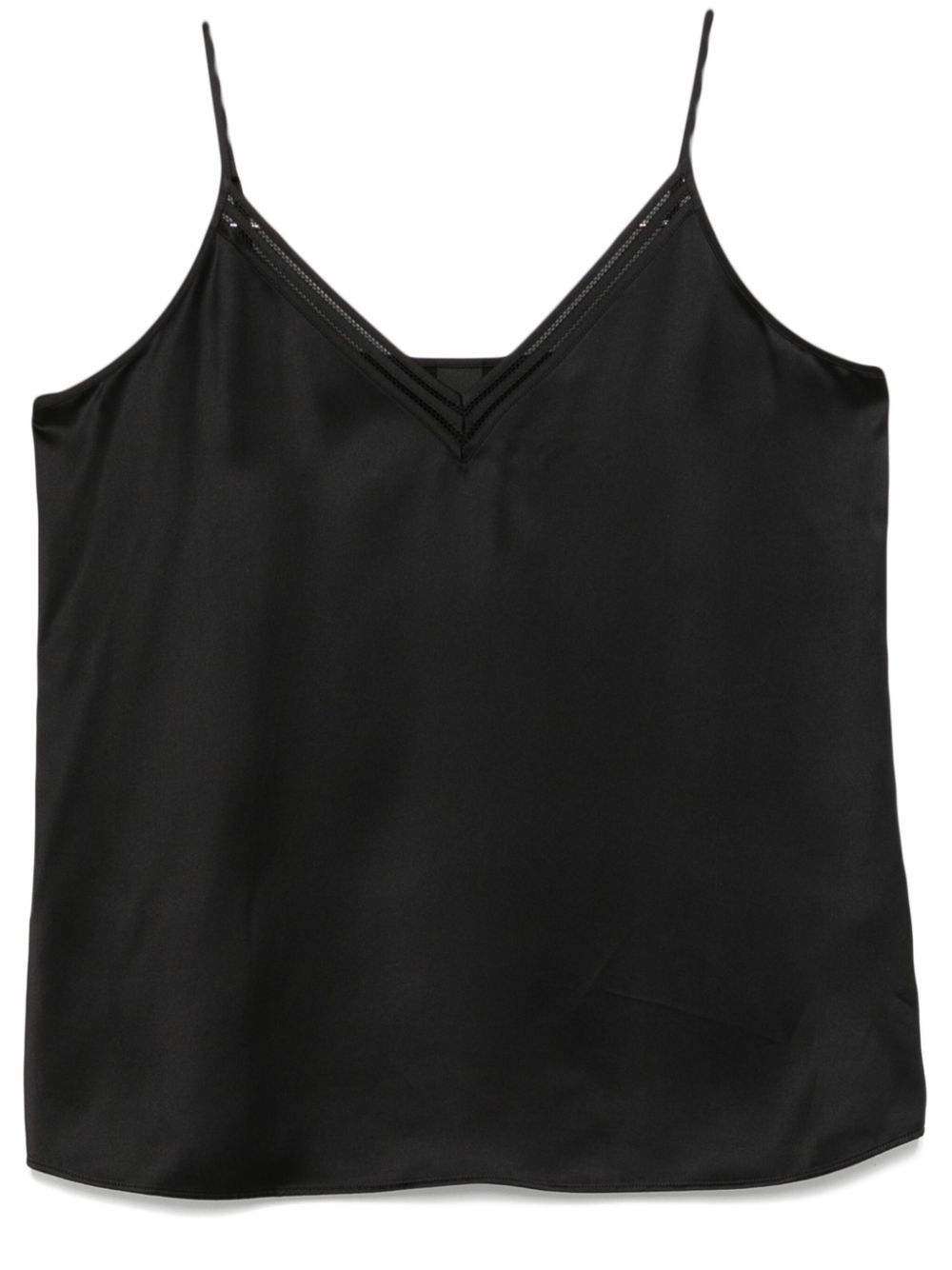 Lace-detail camisole - Black