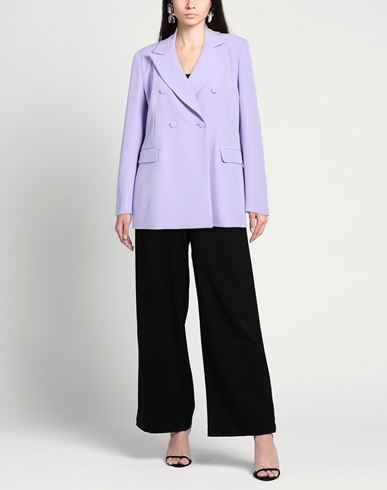 Woman Blazer Lilac Size 10 Polyester, Elastane