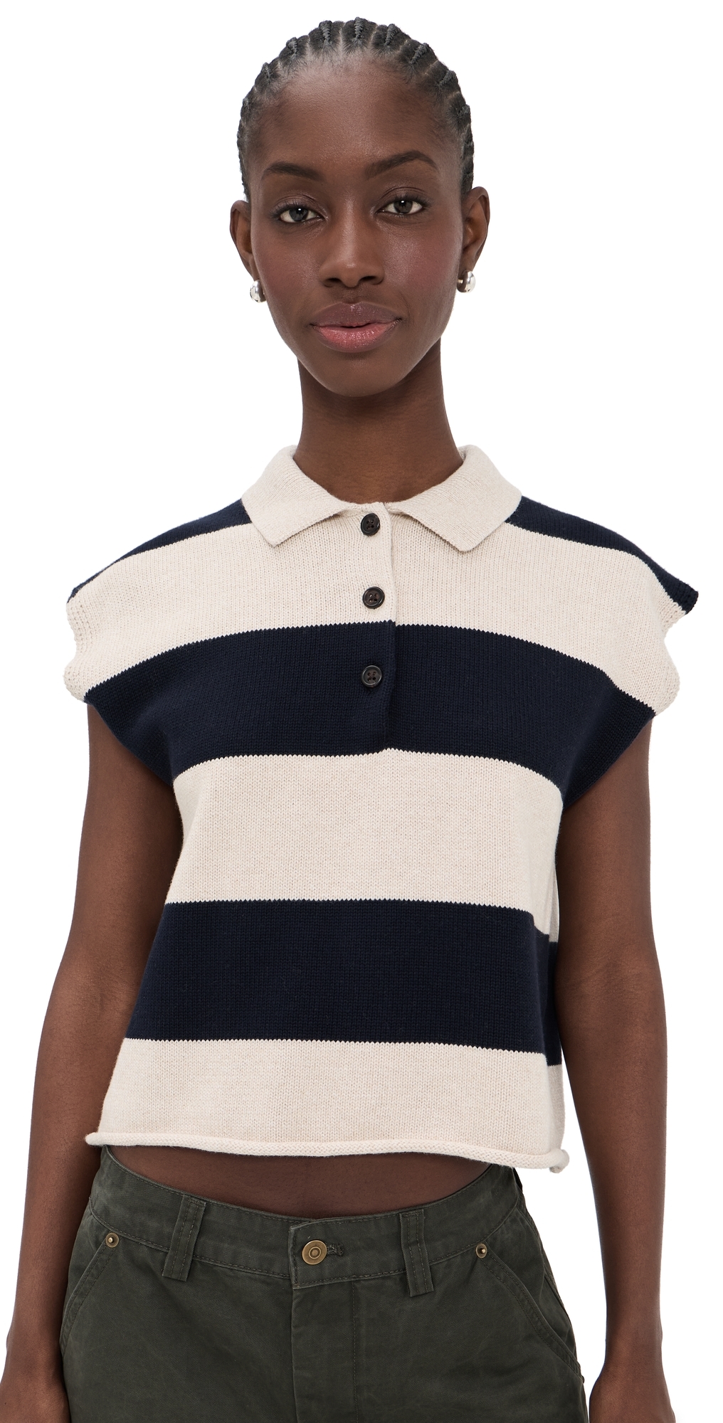 Zoella Pullover Oat/Navy