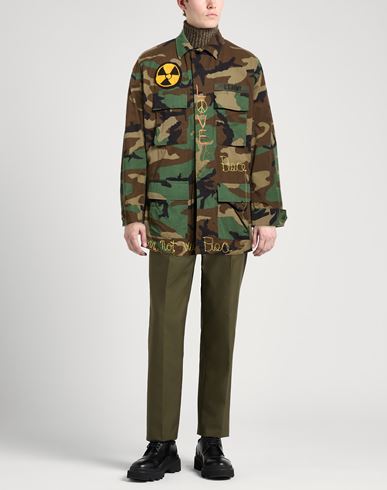 Man Jacket Military green Size S Cotton