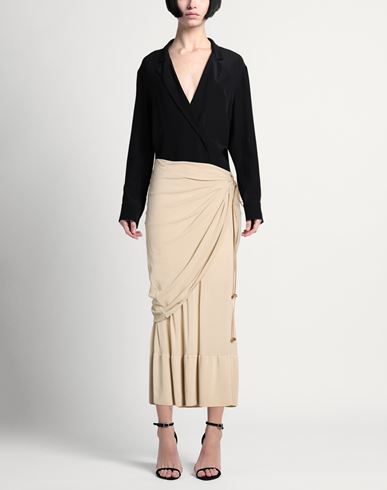 Woman Maxi skirt Beige Size 4 Silk