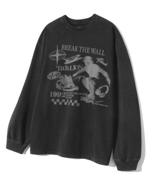 SKATEBOARD PIGMENT GRAPHIC LONG SLEEVE