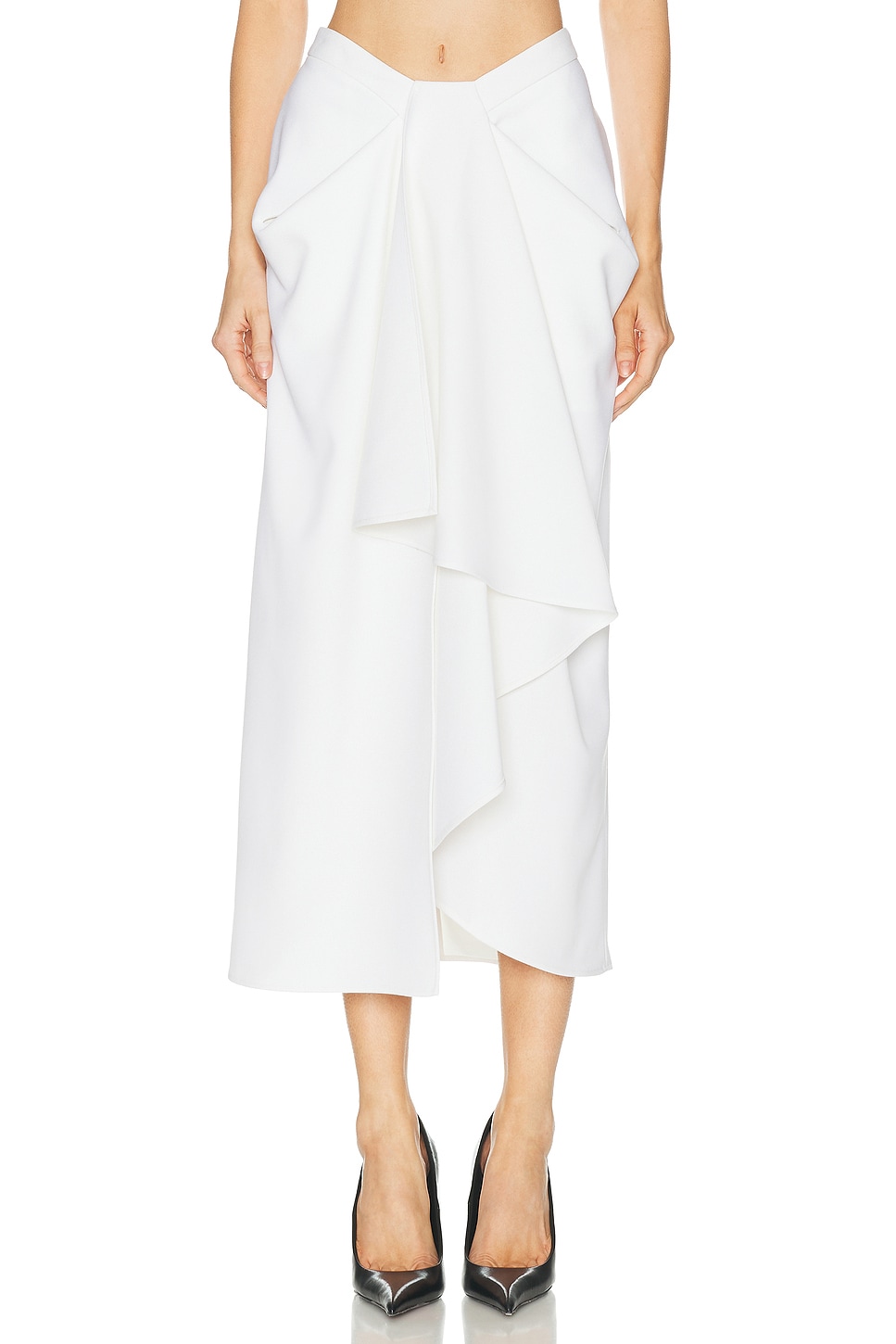 Givenchy Wrapped Long Skirt in White - White. 34 also
