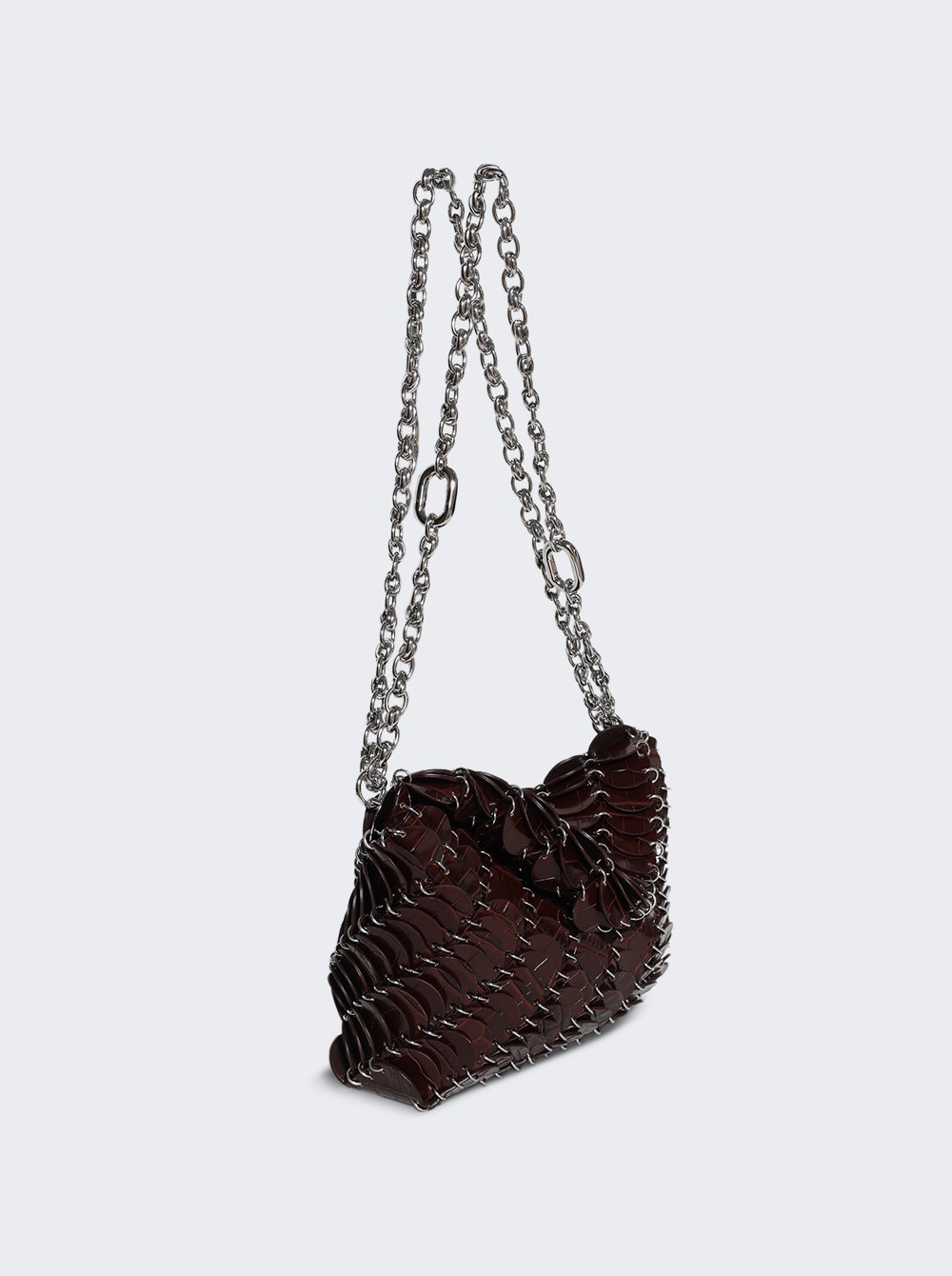 Paco Night Leather Bag Crocodile Brown