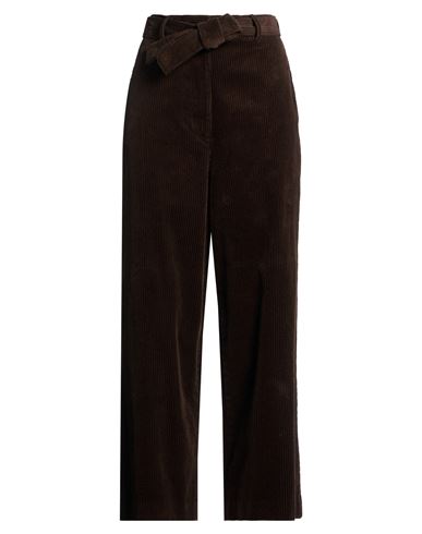 Woman Pants Dark brown Size 4 Cotton
