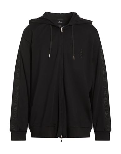 Man Sweatshirt Black Size L Cotton