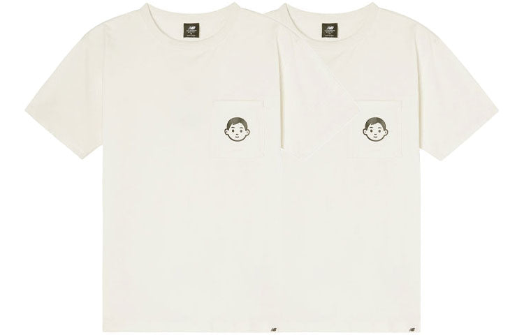 X Noritake Crossover Small Printing Sports Short Sleeve Couple Style White