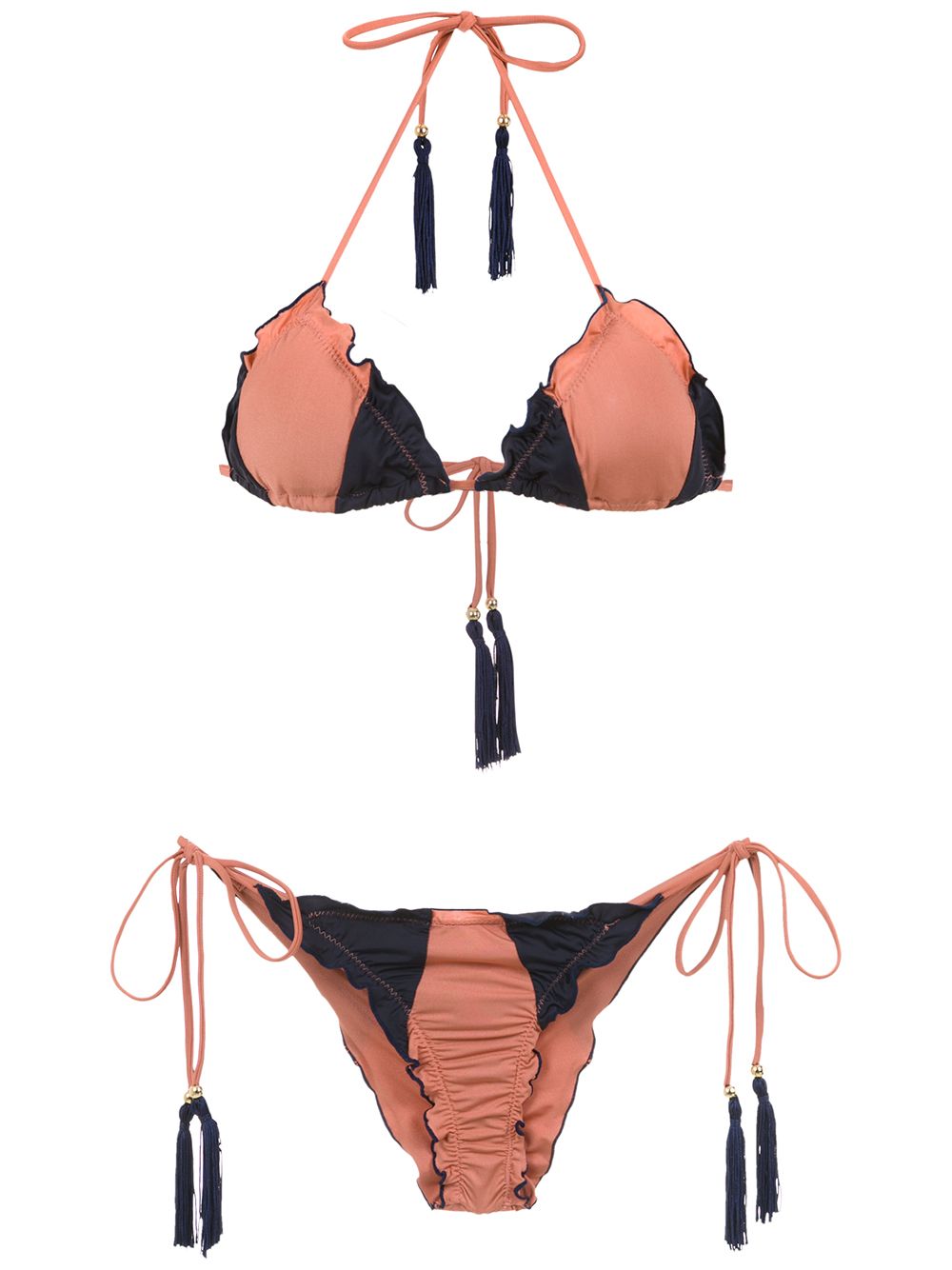 Triangle top bikini set - Yellow